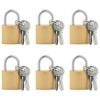 vidaXL U Lock cu Chei 6 buc. Alamă Fier
