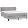 vidaXL Pat continental, gri deschis, 140x200 cm, material textil