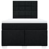 vidaXL Pat box spring cu saltea, negru, 120x200 cm, textil