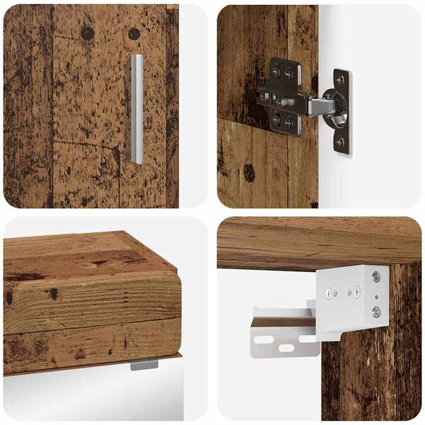 vidaXL Set de mobilier pentru baie TULUM Lemn vechi Lemn compozit