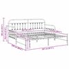 vidaXL Cadru de pat de zi Alb 107 x 203 cm Oțel vopsit electrostatic