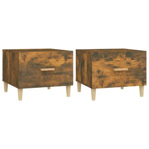 vidaXL Măsuțe de cafea 2 buc. stejar fumuriu 50x50x40 cm lemn compozit