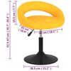 vidaXL Scaune de bucătărie pivotante, 2 buc., galben muștar, catifea