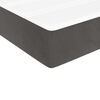vidaXL Pat box spring cu saltea, gri &icirc;nchis, 200x200 cm, catifea