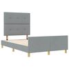 vidaXL Cadru de pat cu headboard Gri deschis 120 x 190 cm țesătură