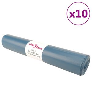 vidaXL Saci de gunoi 100 buc. albastru 120 L