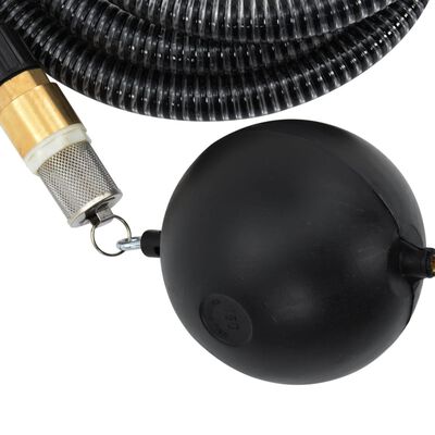 vidaXL Furtun de aspirație, conectori alamă, negru, 3 m, 25 mm