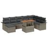 vidaXL Set de canapele pentru grădină 9 buc. Gri Rattan poli