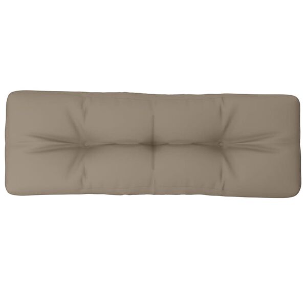 vidaXL Pernă de paleți, gri taupe, 120x40x12 cm, material textil