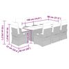 vidaXL Set mobilier grădină cu perne, 9 piese, gri deschis, poliratan