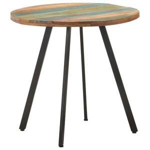 vidaXL Masă de bucătărie, 80 cm, lemn masiv reciclat