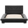 vidaXL Cadru de pat, negru, 200 x 90 cm, piele artificială