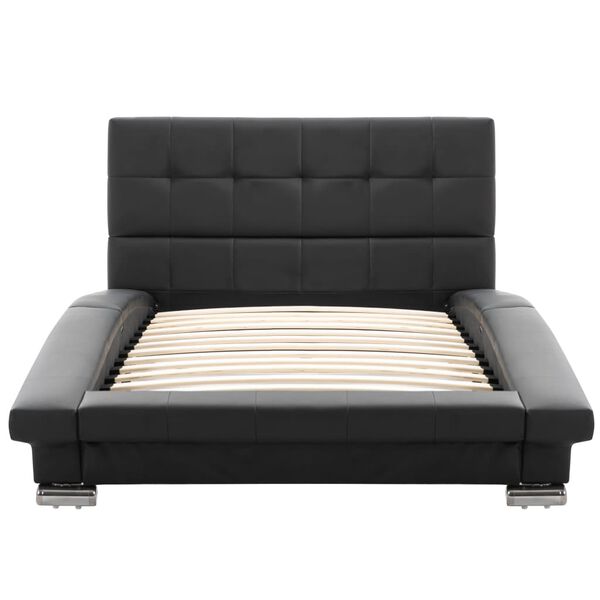 vidaXL Cadru de pat, negru, 200 x 90 cm, piele artificială