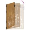 vidaXL Poartă de grădină 85x150 cm, oțel corten, design cu iarbă
