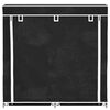 vidaXL Dulap pantofi material textil cu capac, negru, 115x28x110 cm