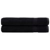 vidaXL Prosoape de saună premium SOLUND 2 buc. negru 80x200 cm 600 gsm