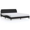 vidaXL Cadru de pat Dover negru 180x200 cm piele ecologică
