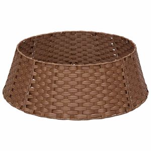 vidaXL Guler pentru Pomul de Crăciun Rotund Maro deschis