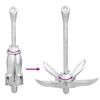 vidaXL Ancoră pliabilă argintie 4 kg, fontă galvanizată la cald