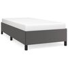 vidaXL Cadru de pat, gri, 90x200 cm, piele ecologică