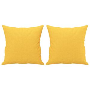 vidaXL Perne decorative, 2 buc., galben deschis, 40x40 cm