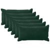vidaXL Pernă cu pernă HOUTEN 6 buc. Verde &icirc;nchis Catifea