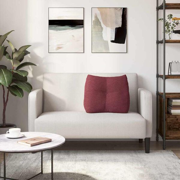 vidaXL Perna pentru spate Roșu Vin 60 x 24 x 50 cm țesătură