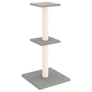 vidaXL Ansamblu pisici, st&acirc;lpi din funie sisal, gri deschis, 73 cm