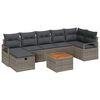 vidaXL Set de canapele pentru grădină cu pernă 8 pcs Gri poliratan