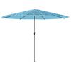 vidaXL Umbrelă soare de grădină st&acirc;lp din oțel, albastru 324x324x247cm