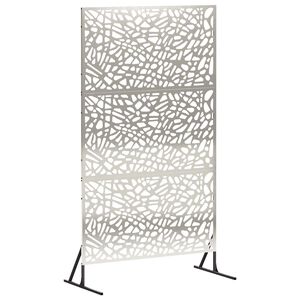vidaXL Ecran de intimitate 100 x 50 x 180 cm Oţel inoxidabil Argintiu