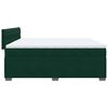 vidaXL Pat box spring cu saltea, verde &icirc;nchis, 200x200 cm, catifea