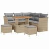 vidaXL Set de canapele pentru grădină 8 pcs Bej poliratan