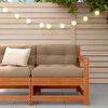 vidaXL Sofa de colț pentru grădină Lemn masiv de pin Maro Ceară