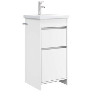 vidaXL Mobilă de baie cu chiuvetă Alb 42 x 40 x 84,5 cm Lemn prelucrat