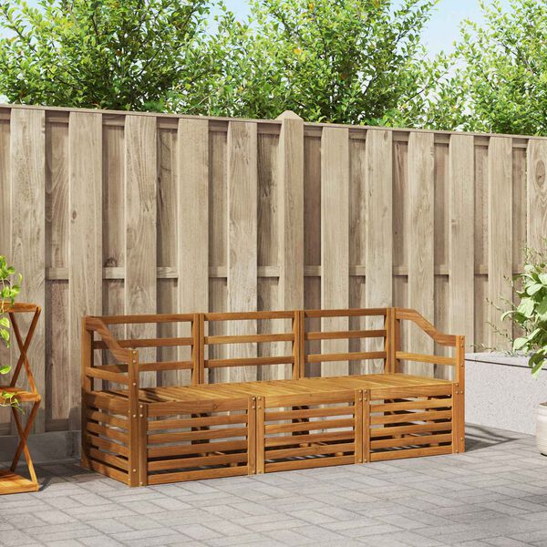 vidaXL Seturi de canapele 3 pcs natural Lemn Solid de Acacia