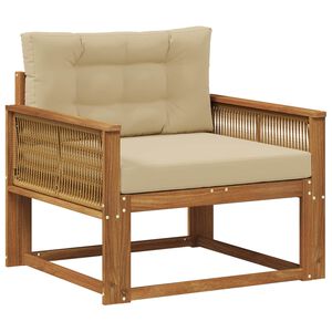 vidaXL Canapea Medie pentru Exterior natural