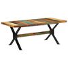 vidaXL Masă de bucătărie, 180x90x73 cm, lemn masiv reciclat
