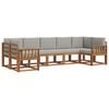 vidaXL Set de canapele de exterior 7 pcs Gri natural și deschis