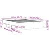 vidaXL Cadru de pat, gri beton, 150x200 cm, lemn prelucrat