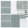 vidaXL Stâlp de gard. Altele 52 pcs Verde 3,2 x 3,2 x 170 cm Oțel