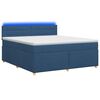 vidaXL Pat boxspring cu saltea albastru 180 x 200 cm Țesătură
