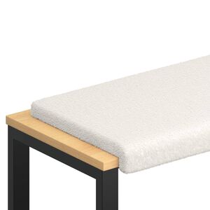 vidaXL Perna pentru bancă Țesătura Sherpa Crem Ad&acirc;ncime 35 cm