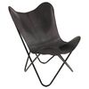 Lesli Living Scaun fluture Buffalo, negru, 75x75x87 cm