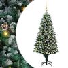 vidaXL Brad de Crăciun artificial Verde 150 cm PVC și Oțel și Plastic