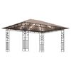 vidaXL Pavilion cu plasă anti-țânțari&lumini LED,gri taupe, 4x3x2,73 m