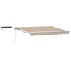 vidaXL Cort electric retractabil Bej și Alb 3,5 x 2 m