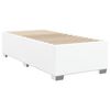 vidaXL Pat box spring cu saltea, alb, 80x200 cm, piele ecologică