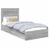 vidaXL Pat cu storage cu sertar Gri Sonoma 100 x 200 cm Lemn prelucrat