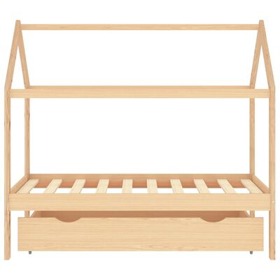 vidaXL Cadru pat pentru copii, cu un sertar, 80x160 cm, lemn masiv pin